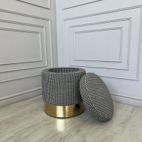 Пуф на латунном кольце в ткани 