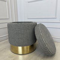 Пуф на латунном кольце в ткани 